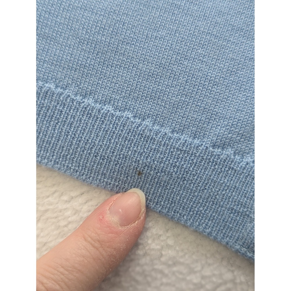 Ballantyne Blue Scotland 100% Pure New Wool Cardigan Sweater Button Down Small - Picture 14 of 16